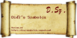Diós Szabolcs névjegykártya
