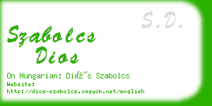 szabolcs dios business card