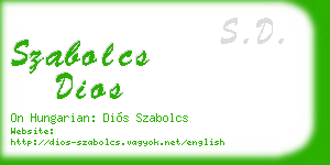 szabolcs dios business card